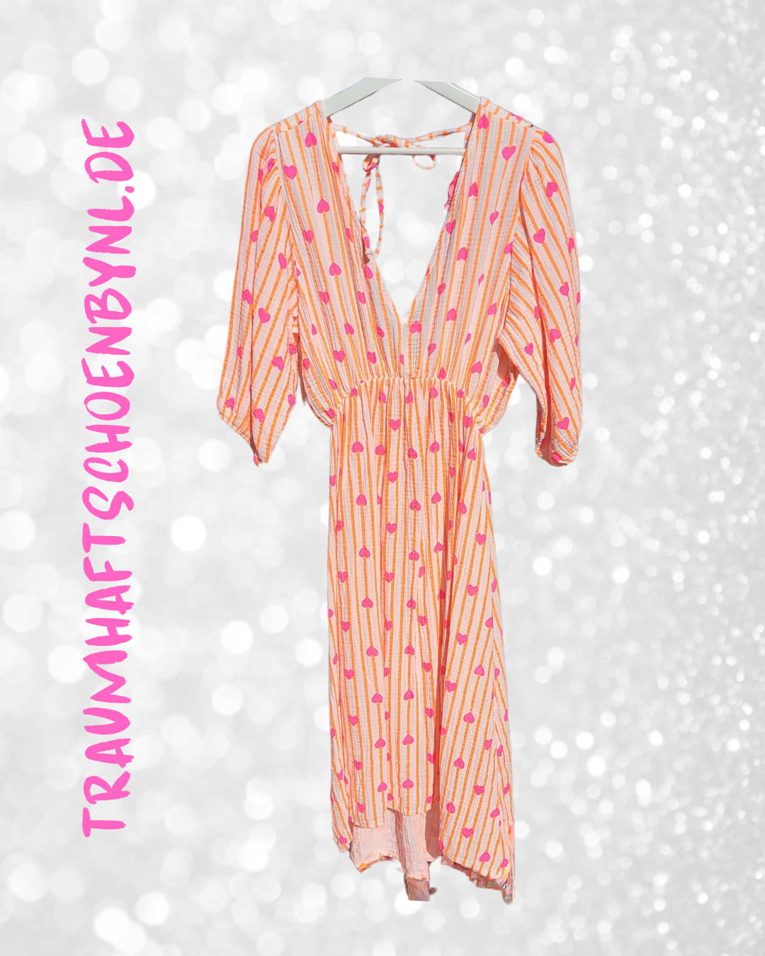 Musselin Kleid mit Herzen