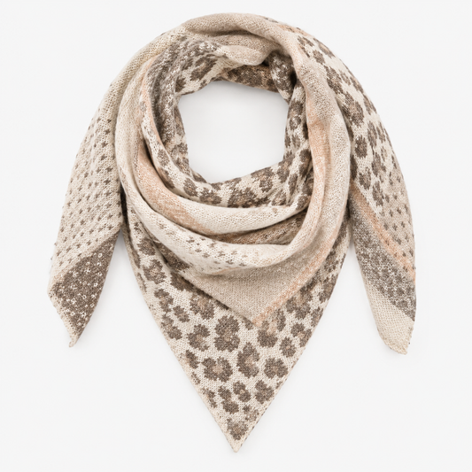 Dreieckstuch Mustermix Beige – Studiobild