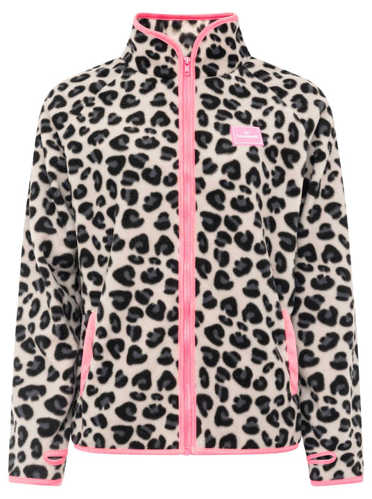 Fleece Cardigan Neon Leo Beige L