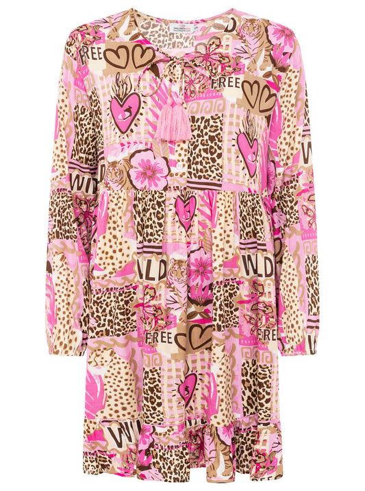 ZWILLINGSHERZ Kleid "Safari Patchwork"