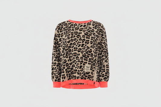 ZWILLINGSHERZ Sweatshirt "Leo buntes Bündchen"