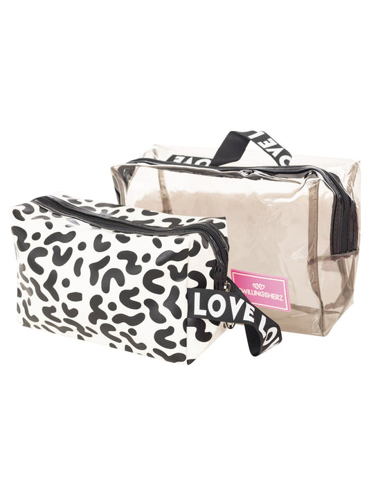 ZWILLINGSHERZ Kosmetiktasche 2 in 1 "Vibes"