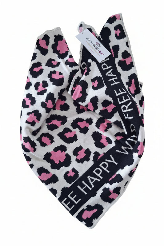 Dreieckstuch "Happy Wild Free" pink