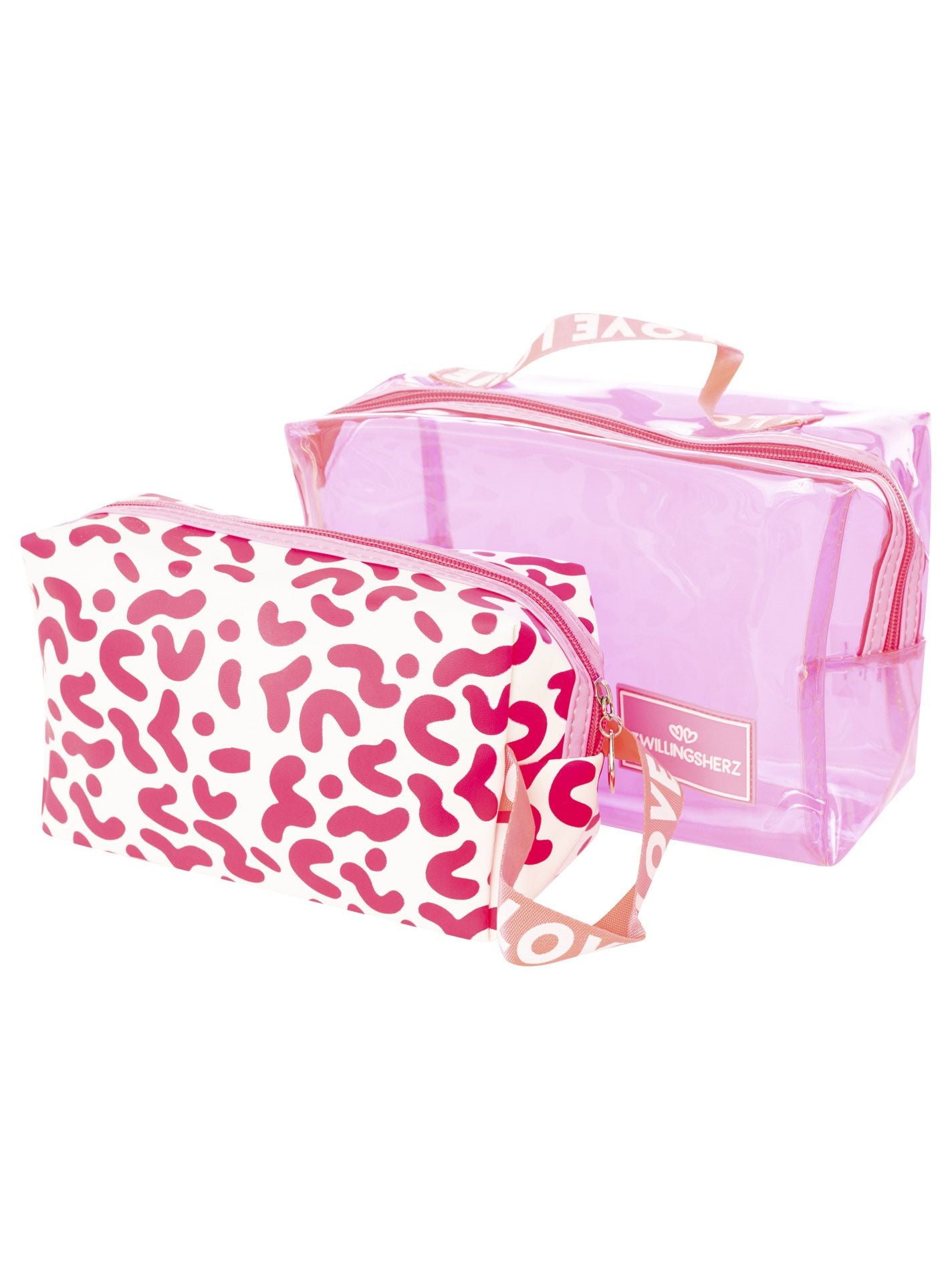 ZWILLINGSHERZ Kosmetiktasche 2 in 1 "Vibes"